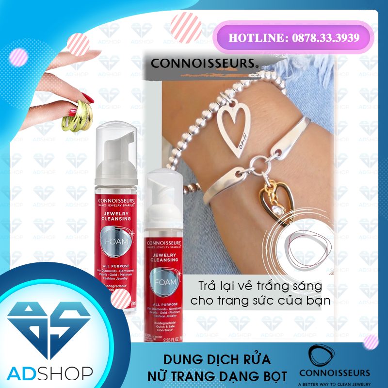 Dung dịch rửa nữ trang dạng bọt Connoisseurs