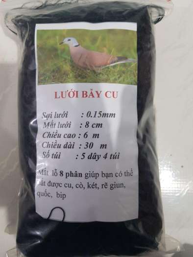 Lưới bẫy chim 30m Lưới 8 phân Bẫy cu, cò, két, rẽ giun, quốc,bip
