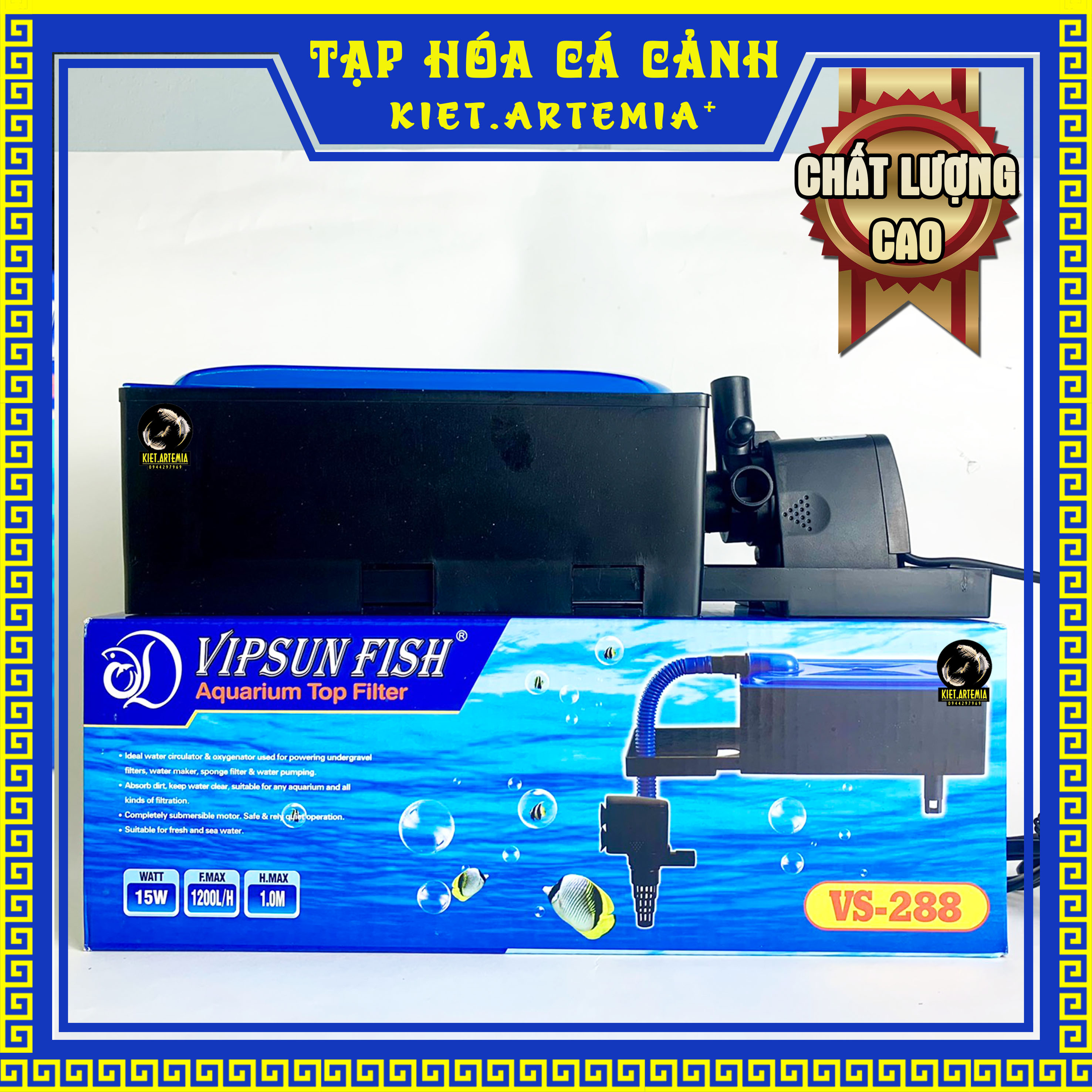 Hộp lọc nước hồ cá thủy sinh, đầy đủ phụ kiện