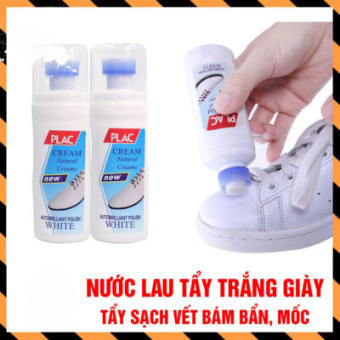 Chai Tẩy Trắng Giày Plac Có Đầu cọ mềm, Chai Chùi Giày Trắng, Chai Tẩy Giày Trắng, Chai Tẩy Trắng Giày Dép