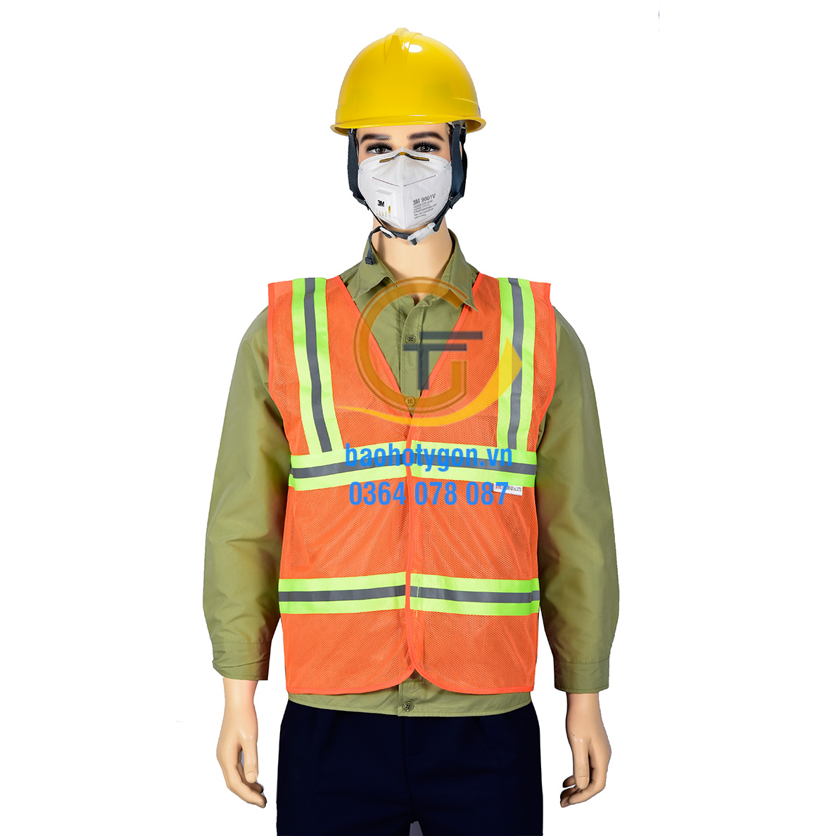 Áo phản quang khoác ngoài cho công nhân xây dựng