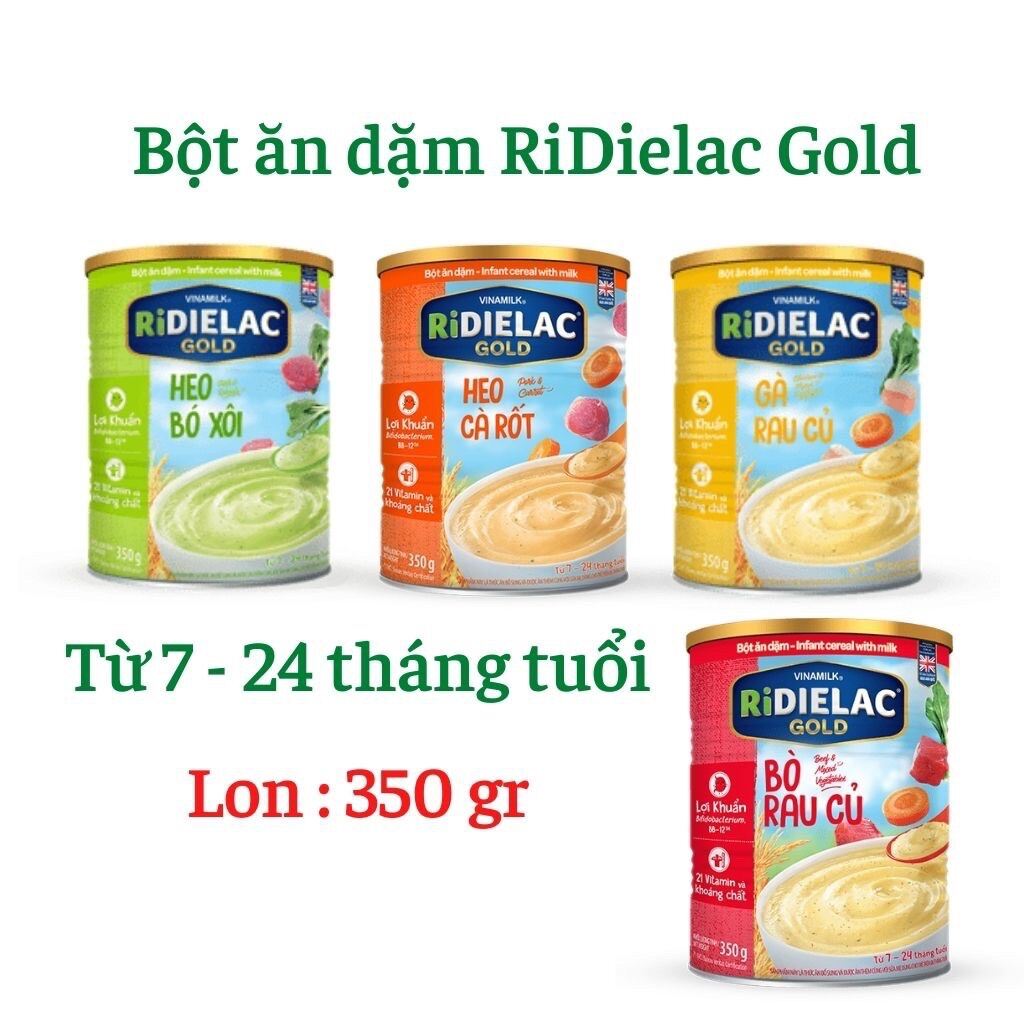 Bột ăn dặm ridielac gold vinamilk lon 350g