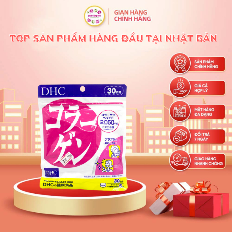 Viên Uống Collagen DHC Làm Đẹp Da 90 Ngày 540 Viên Collagen (90 Days Supply)