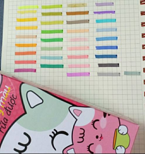 Fiber Pen washable COLOKIT 36 màu - Bút lông màu Thiên Long rửa được