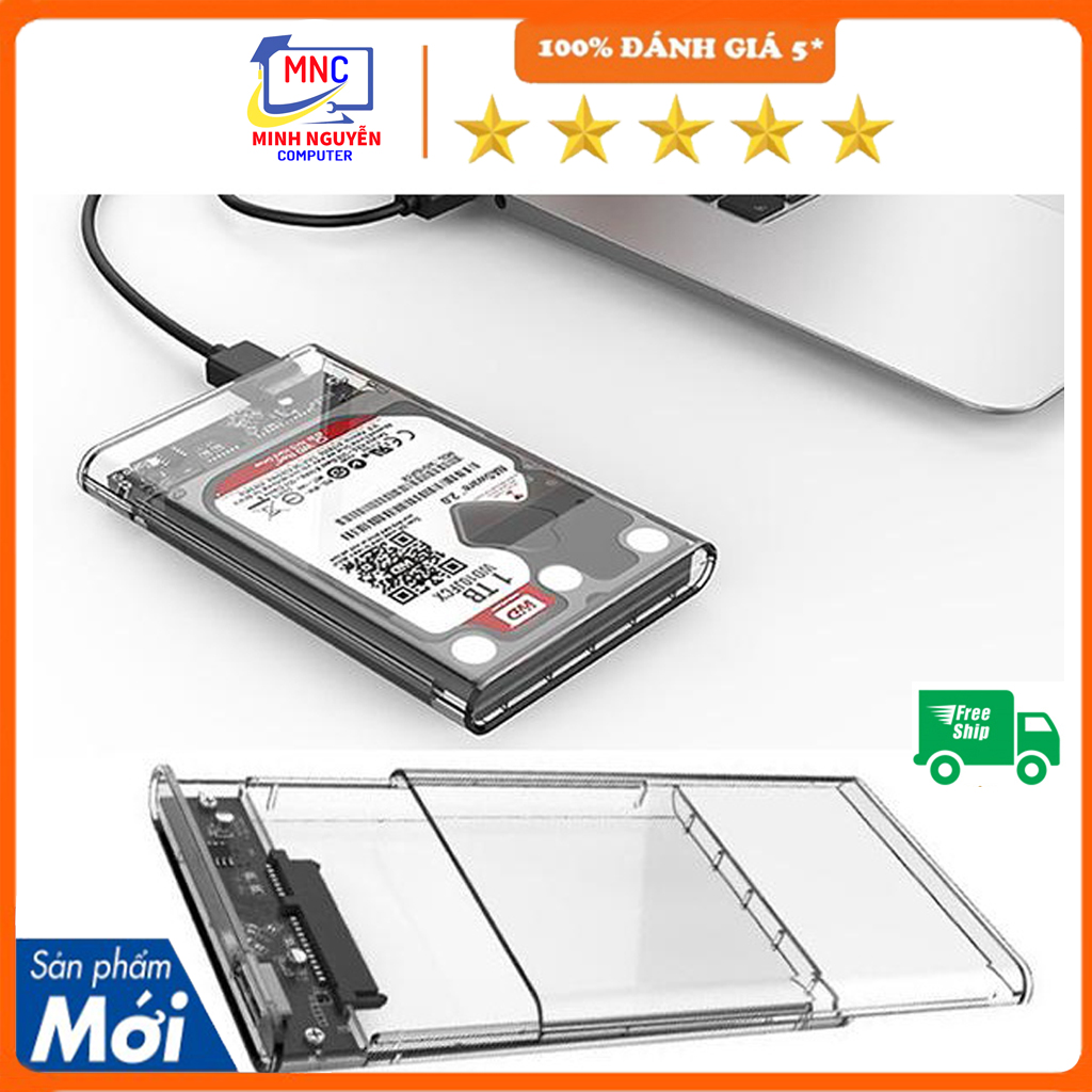 USB Box 3.0 Trong Suốt, Box đựng ổ cứng dùng cho ổ HDD SSD 2.5 inch làm ổ di động