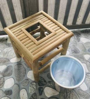 ghế xông vùng kín+Xô(Tặng đệm lót ghế)