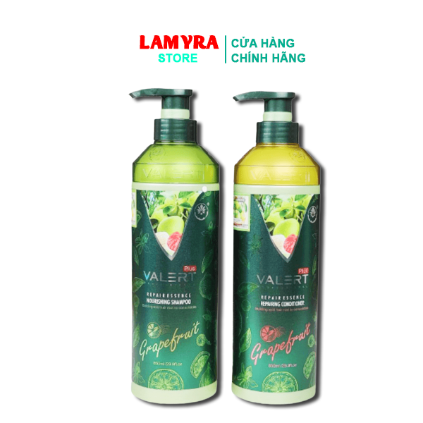 Dầu gội bưởi valert grape fruit chống rụng tóc - dầu gội cặp phục hồi hư tổn lamyra
