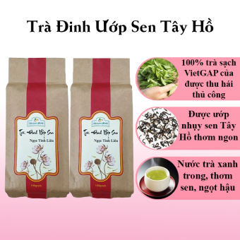 Trà Đinh Ướp Sen Tây Hồ 100gr - 200gr - Chè Đinh Tân Cương Ướp Sen Tân Cương Xanh Chính Hãng - Trà Sen Thanh Nhiệt Cơ Thể