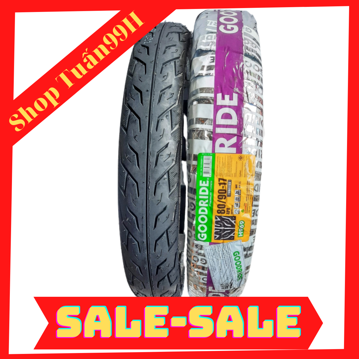 Cặp vỏ GOODRIDE không ruột 70/90-17, 80/90-17