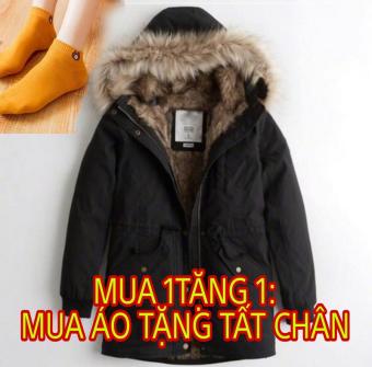 ÁO KHOÁC KAKI NỮ LÓT LÔNG SIÊU ẤM-TẶNG TẤT -MÀU LÔNG LÓT NGẪU NHIÊN- CÓ BIGSIZE 40-75KG