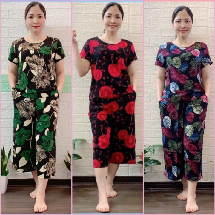 Bộ đồ nữ trung niên -bộ lanh lửng trung niên