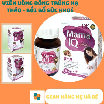 Viên uống sắt tổng hợp cho bà bầu Mama IQ Gold bổ sung Acid folic , DHA bồi bổ sức khỏe nguyên liệu nhập khẩu