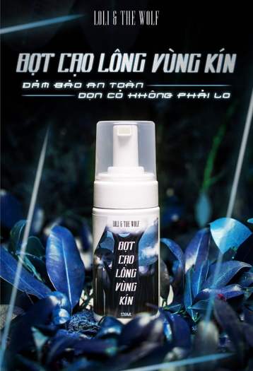 Bọt cạo lông vùng kín dành cho nam và nữ thành phần thiên nhiên dịu nhẹ lành tính chai vòi nhấn 120ml - LOLI & THE WOLF