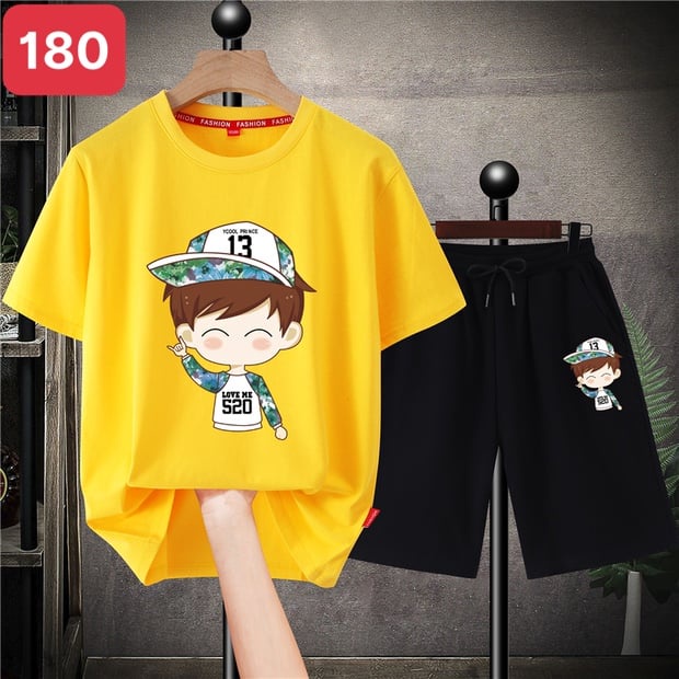 Bộ đồ cộc tay bé trai size đại 18-37kg cho bé 5-14t