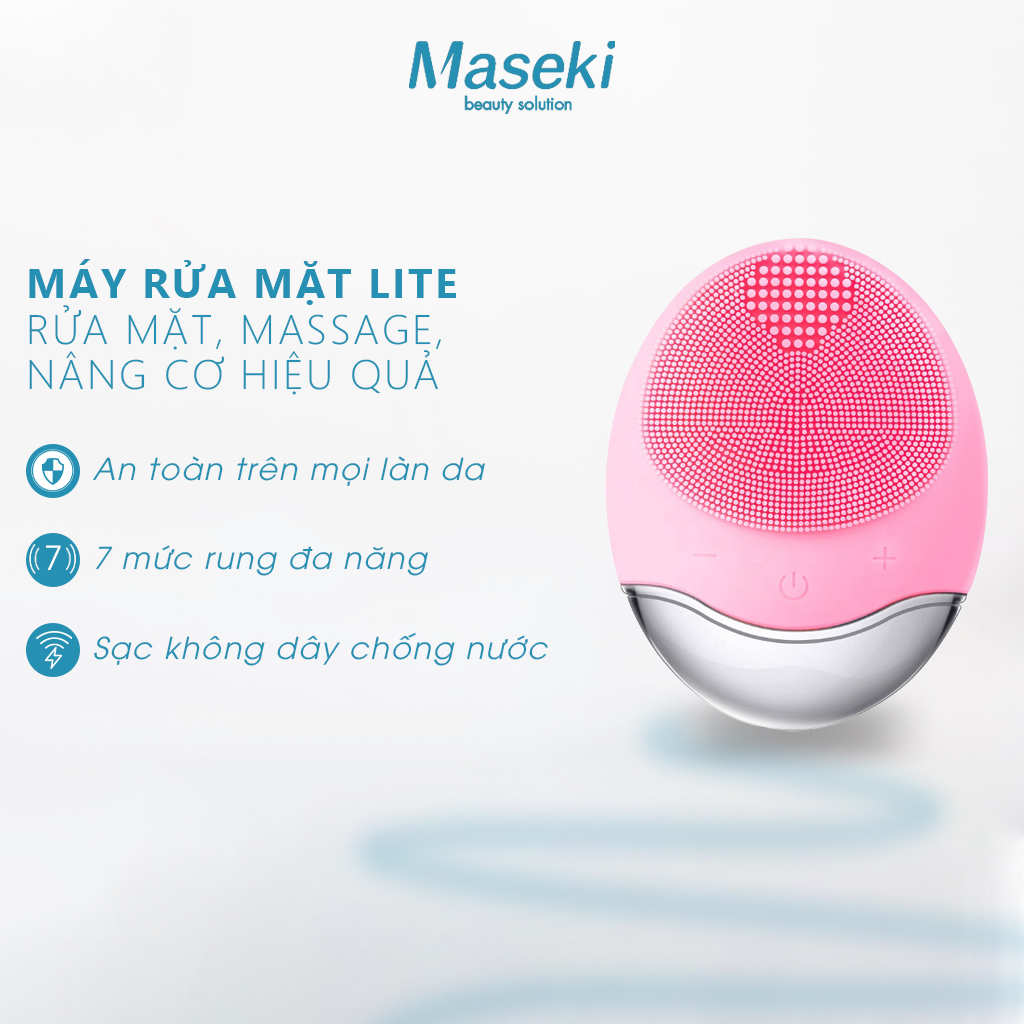 Máy rửa mặt MINI MASEKI LITE, Công nghệ rung sóng âm Nhật Bản massage mặt, đánh bay mụn