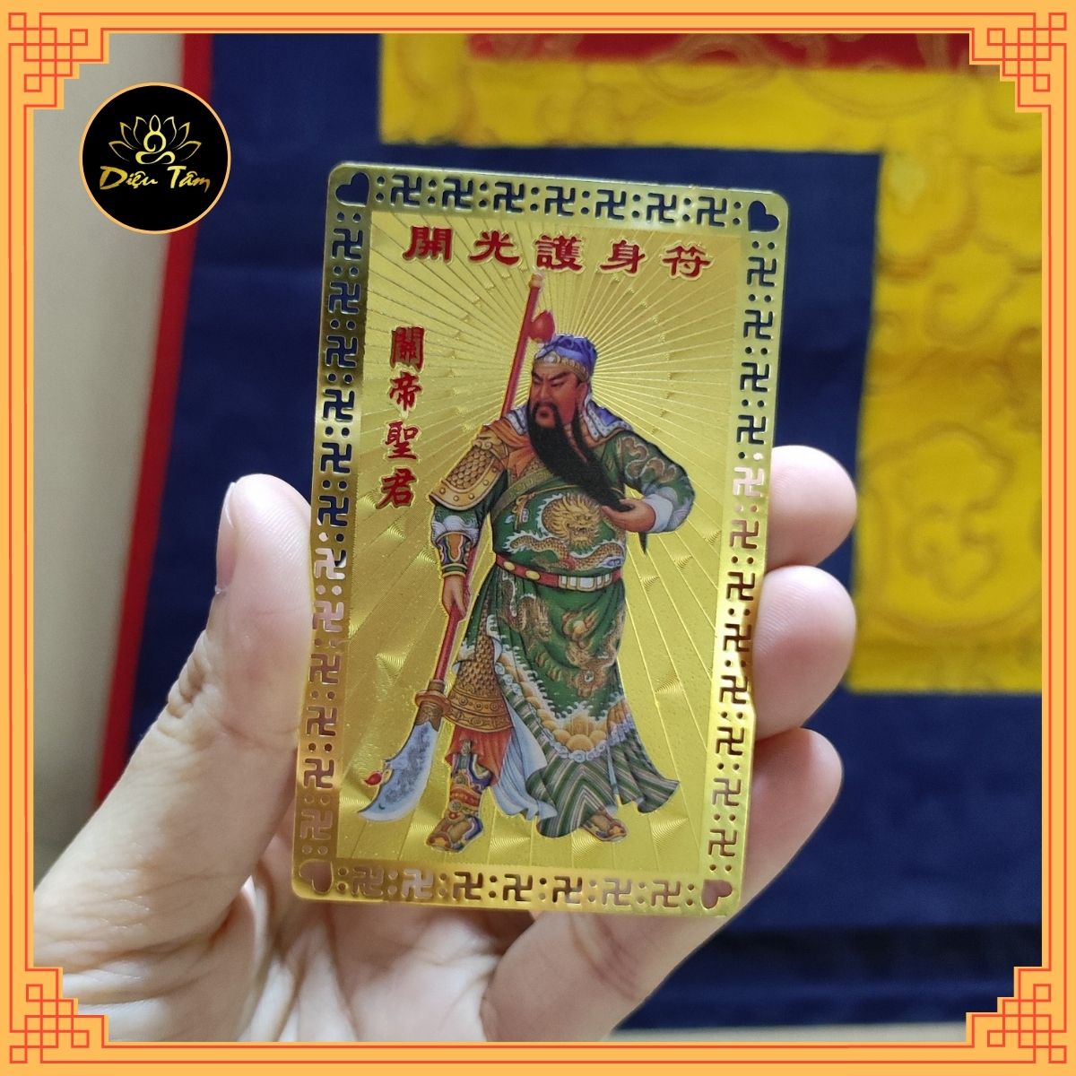 Kim phù Quan Công - Cầu tài lộc, tiền tài, thăng quan trấn thạch đồ thờ cúng phong thủy Diệu Tâm