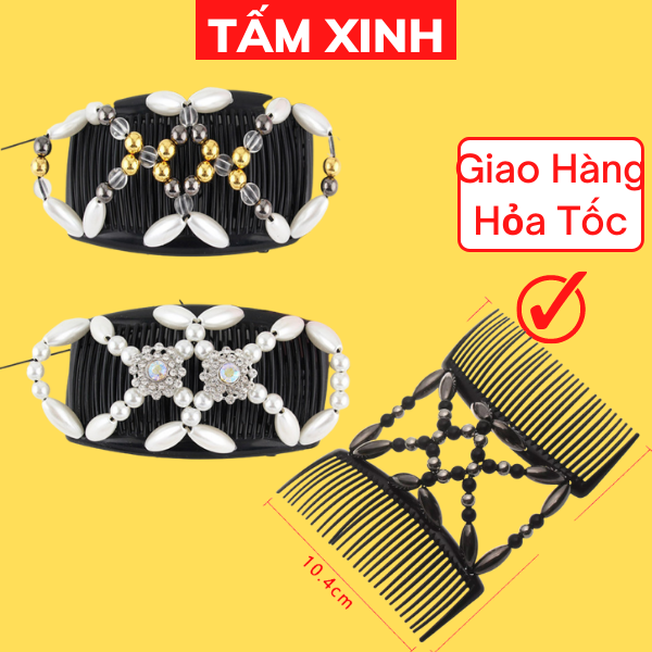 Kẹp tóc lược xược tóc thông minh đa năng hàn Quốc không gây căng tóc, nhẹ đầu