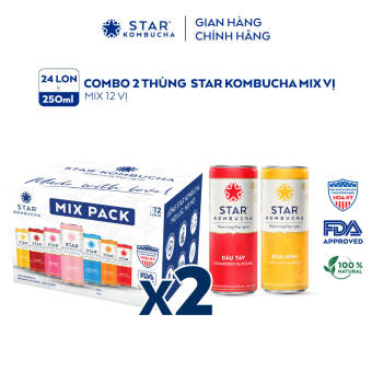Combo 2 thùng Star Kombucha mix vị