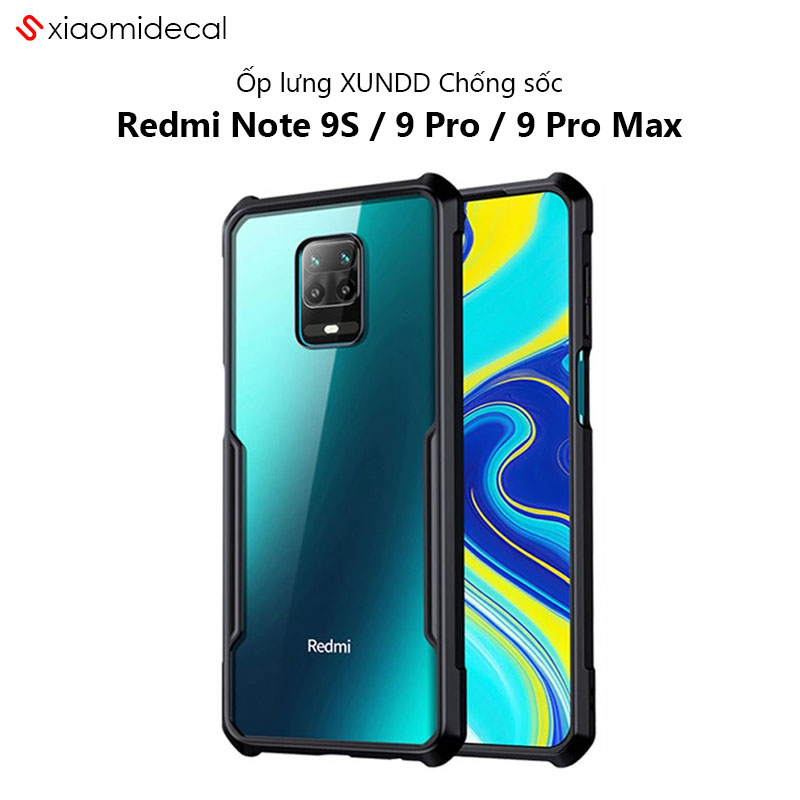 Ốp lưng XUNDD Redmi Note 9S / 9 Pro / 9 Pro Max Mặt lưng trong, Viền TPU, Chống sốc