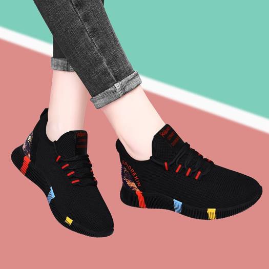 Giày bata nữ , Giày thể thao nữ giá rẻ đen vẩy màu cực rẻ