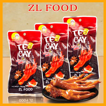 Chân gà Tê cay chân đôi X2 gói 65g-đồ ăn vặt chân gà cay tê chân đôi X2 siêu to ăn liền