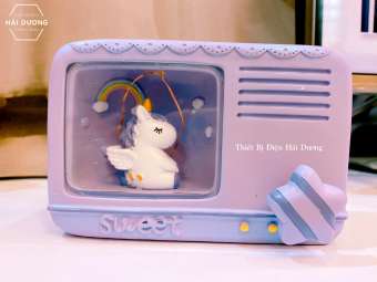 Đèn Ngủ Trang Trí Radio Kỳ Lân Siêu Dễ Thương - trang trí căn phòng vintage decor tiết kiệm giá rẻ - quà tặng ý nghĩa