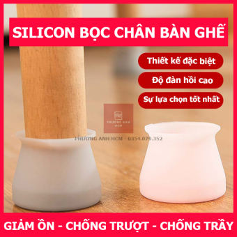 Set 4 Vỏ Bọc Chân Bàn Ghế/ Bịt Chân Bàn Ghế Chống Trượt, Chống Trầy Xước