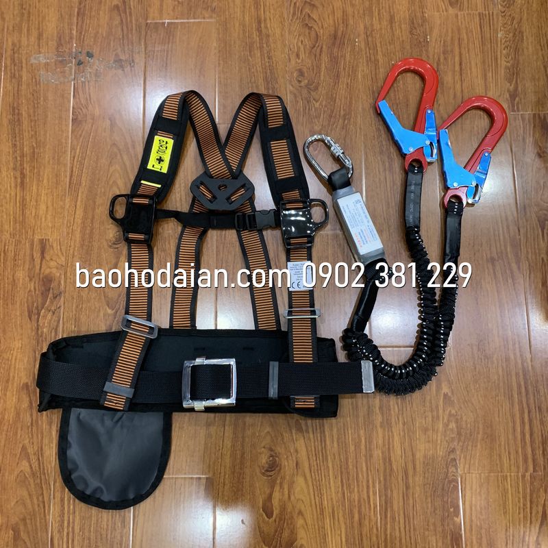 Dây an toàn bán thân Hàn Quốc kiểu Kujie 2 móc nhôm