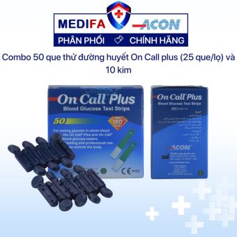 Combo 50 que thử đường huyết Acon On Call plus (25 que/lọ) và hộp 50 kim - Y TẾ EAGO