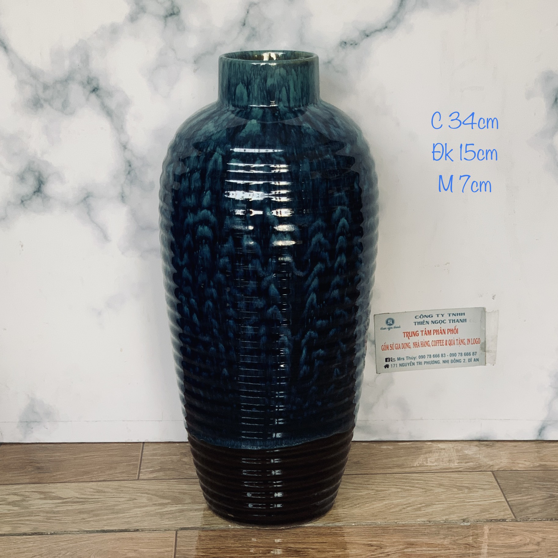 Bình Hoa gốm sứ cao cấp 34cm. - Lạc Việt Bát Tràng