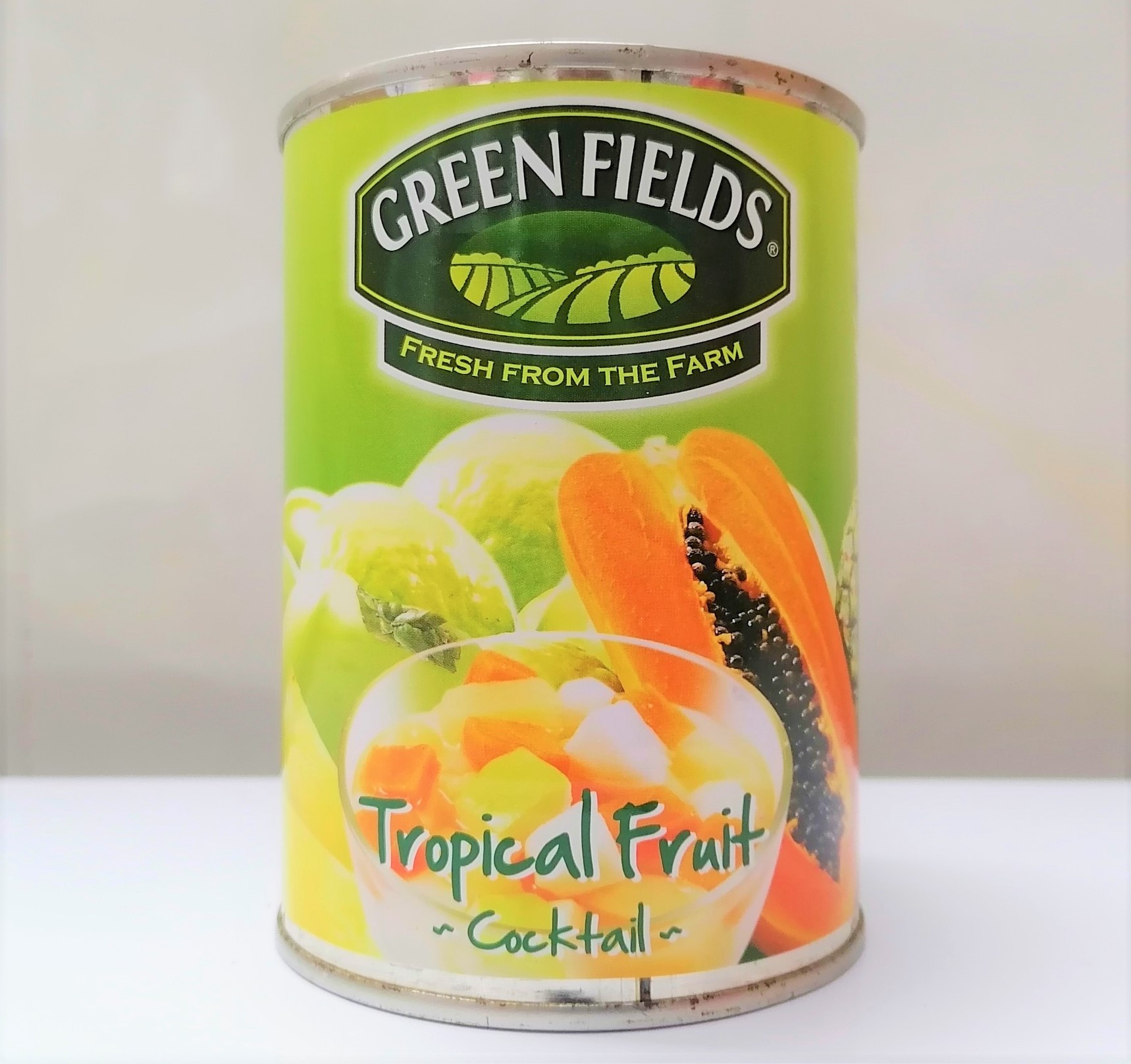HẠN SD 04/11/2023 [Hộp 565g] TRÁI CÂY NHIỆT ĐỚI HỖN HỢP [Thailand] GREEN FIELDS Tropical Fruit Cocktail (atu-hk)