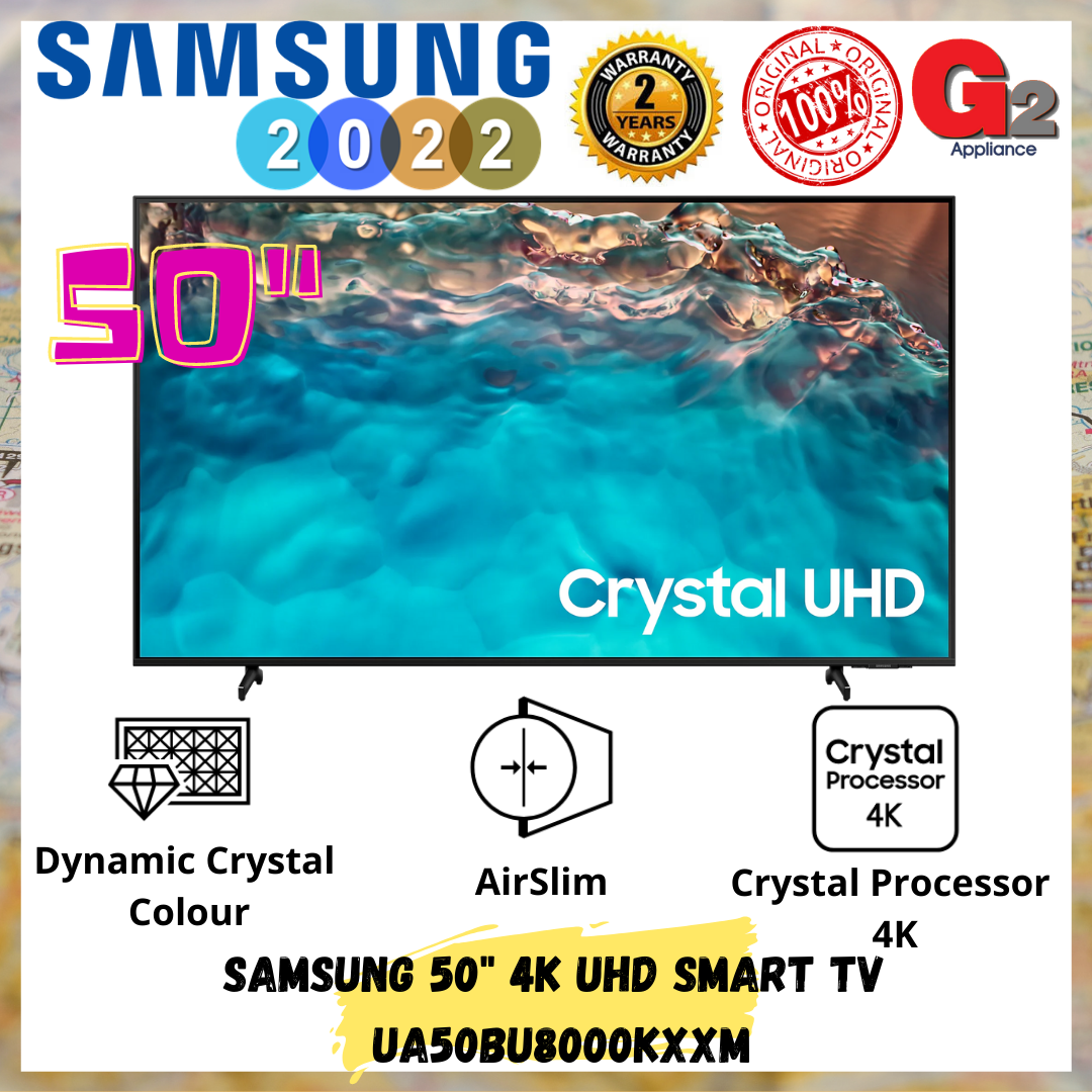 Samsung (Authorised Dealer) 50\'+String.fromCharCode(34)+\' Crystal UHD 4K Smart TV UA50BU8000 - Samsung Warranty Malaysia