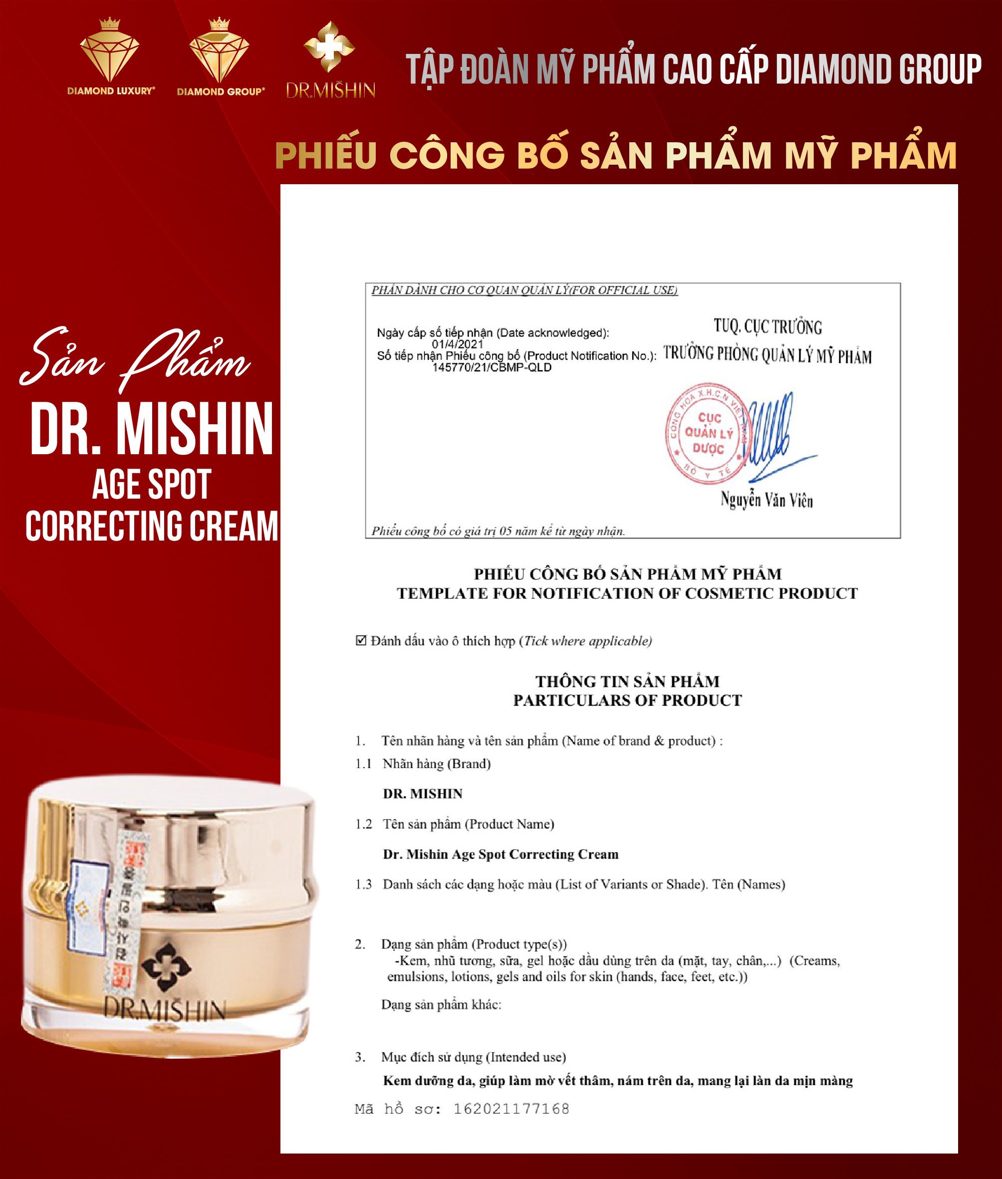 [Chính hãng]Kem dưỡng chống nắng Age Sport Correcting Cream Dr Mishin