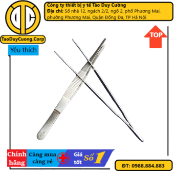 Nhíp phẫu tích, nỉa mắt, nỉa y tế thẳng hai đầu nhọn không mấu gắp linh kiện đầy đủ các size