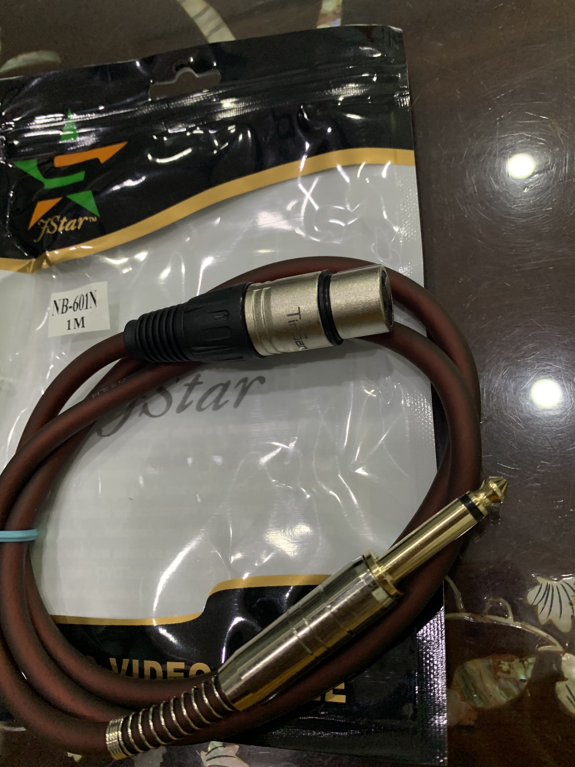 Dây cắm micro xlr đầu 6.5mm dài 1m