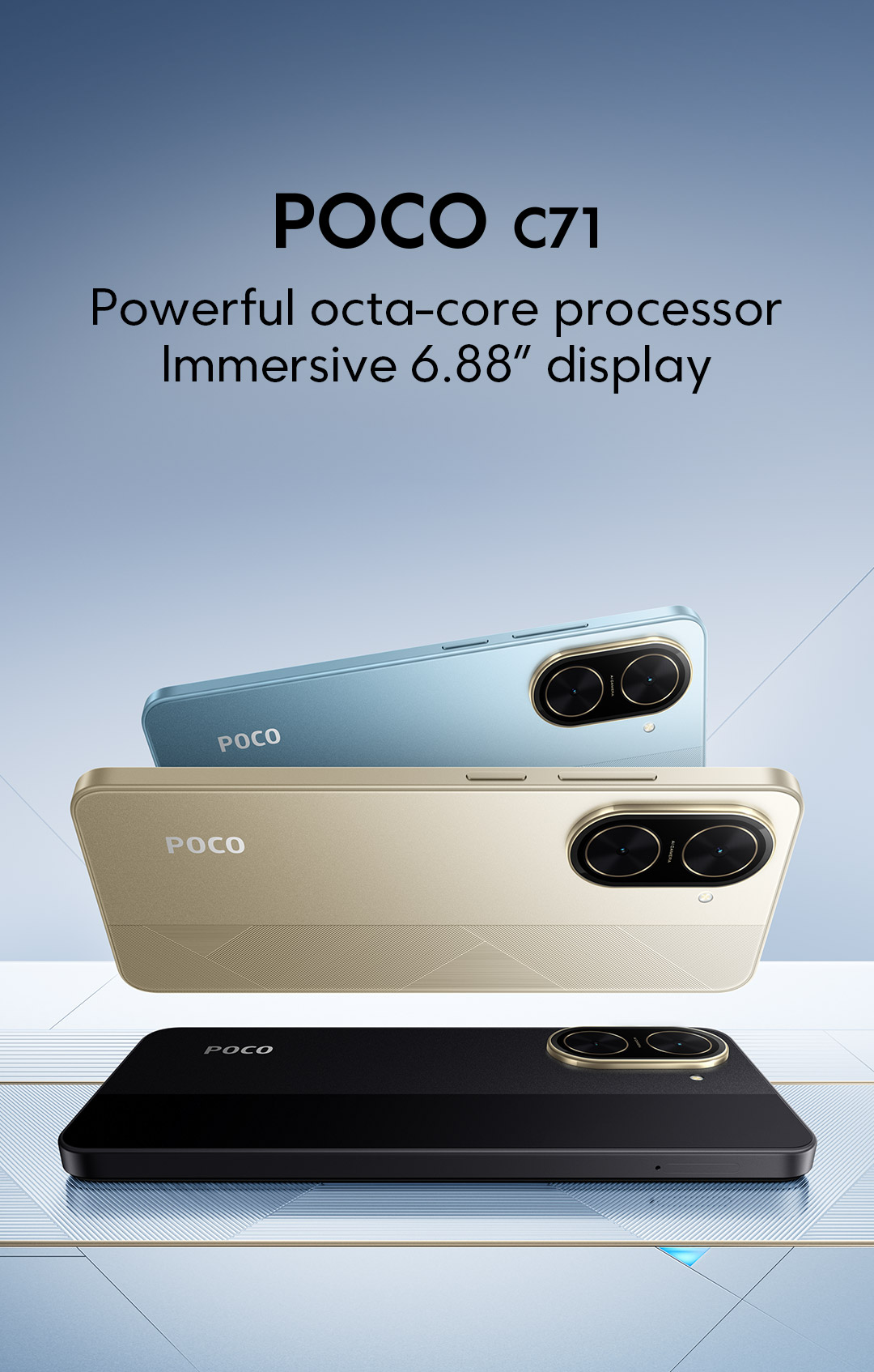 POCO C71 Smartphone | 4GB+128GB, Powerful octa-core processor