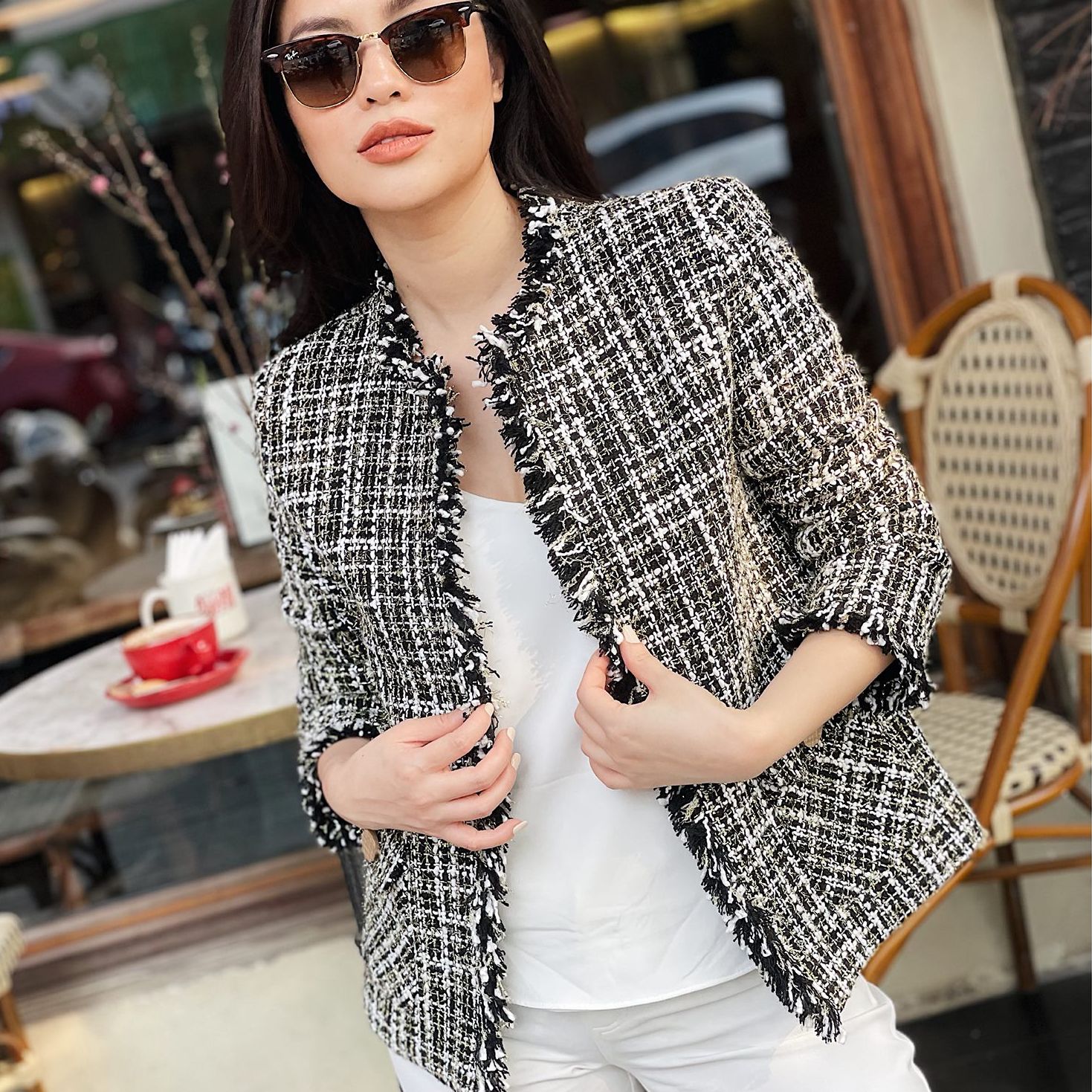 Áo jacket tweed 2nddate bl020