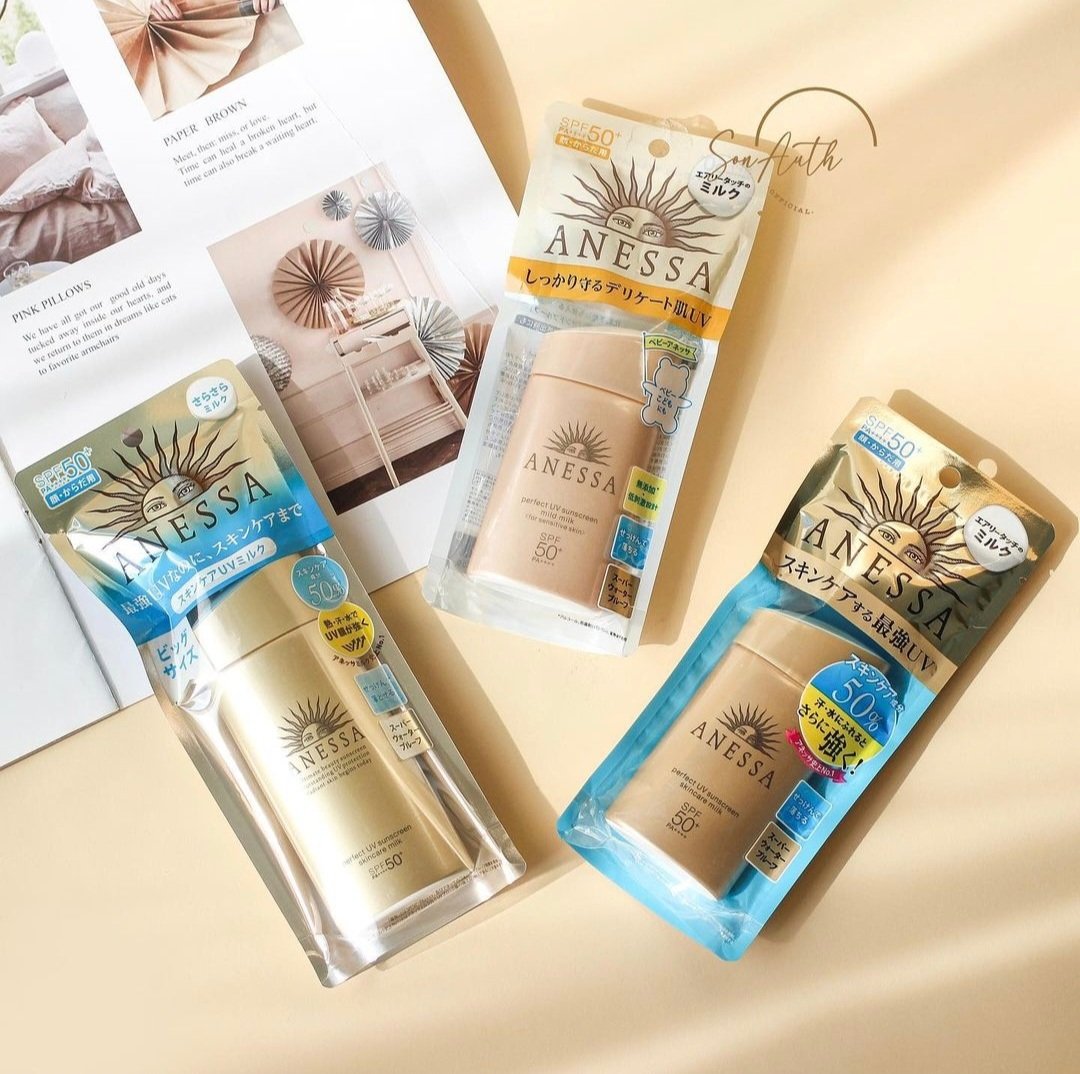 Kem chống nắng anessa perfect uv suncreen milk spf50+ pa++++ 60ml