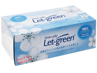 Khăn giấy hộp Let-green loại 160 tờ/hộp