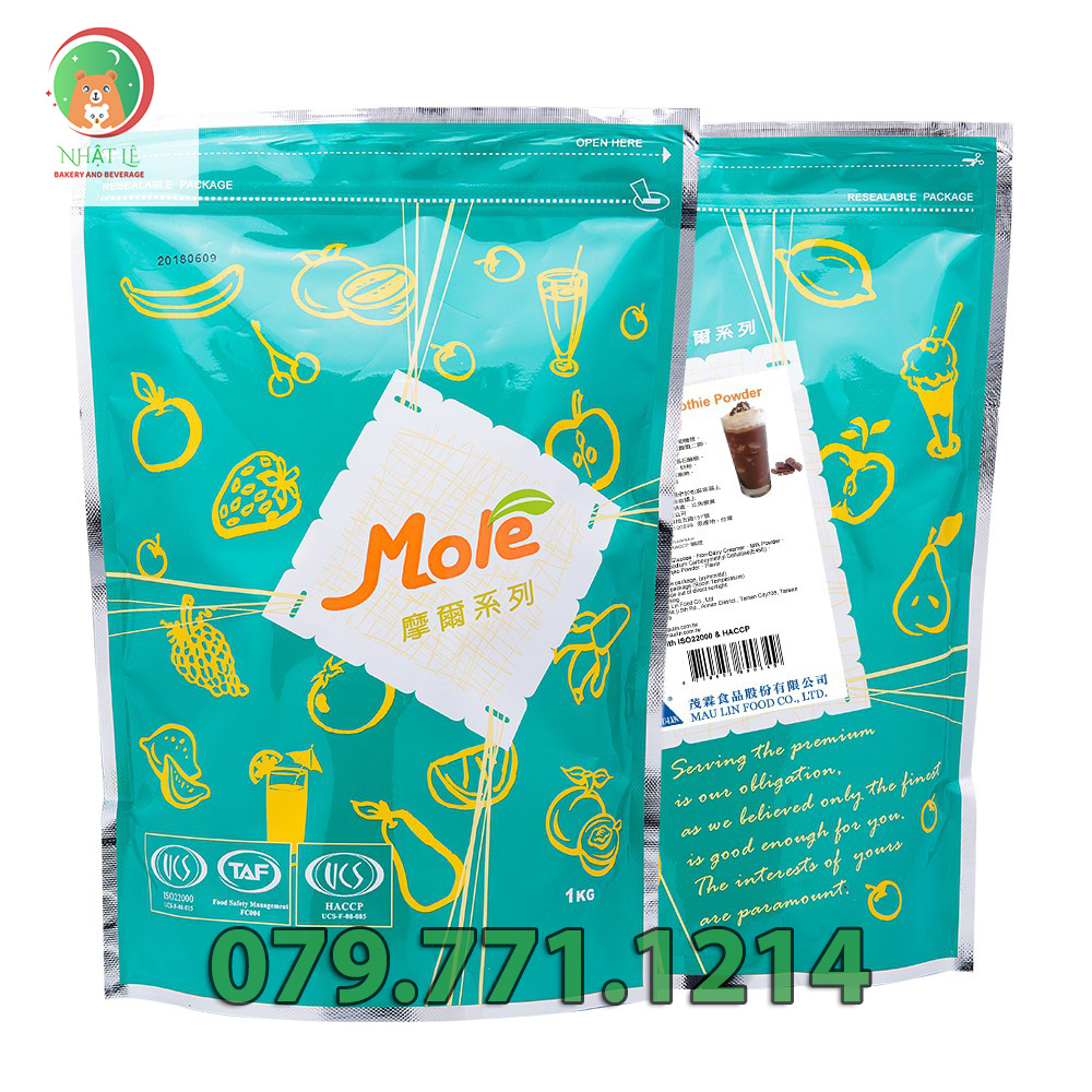 Bột pha trà sữa Socola Mole Maulin túi zip 1kg