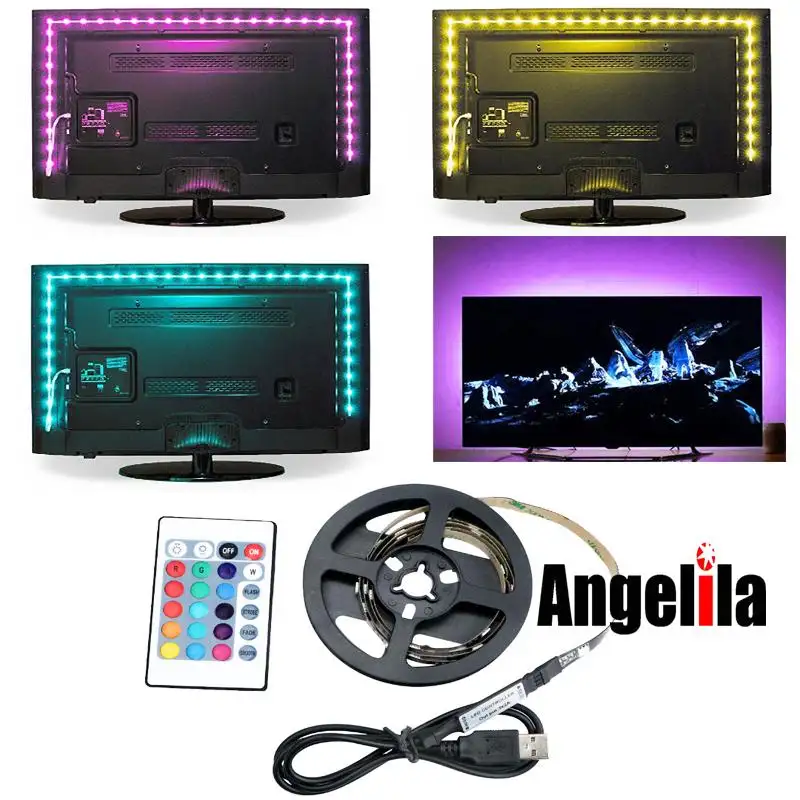led strip lights computer desk