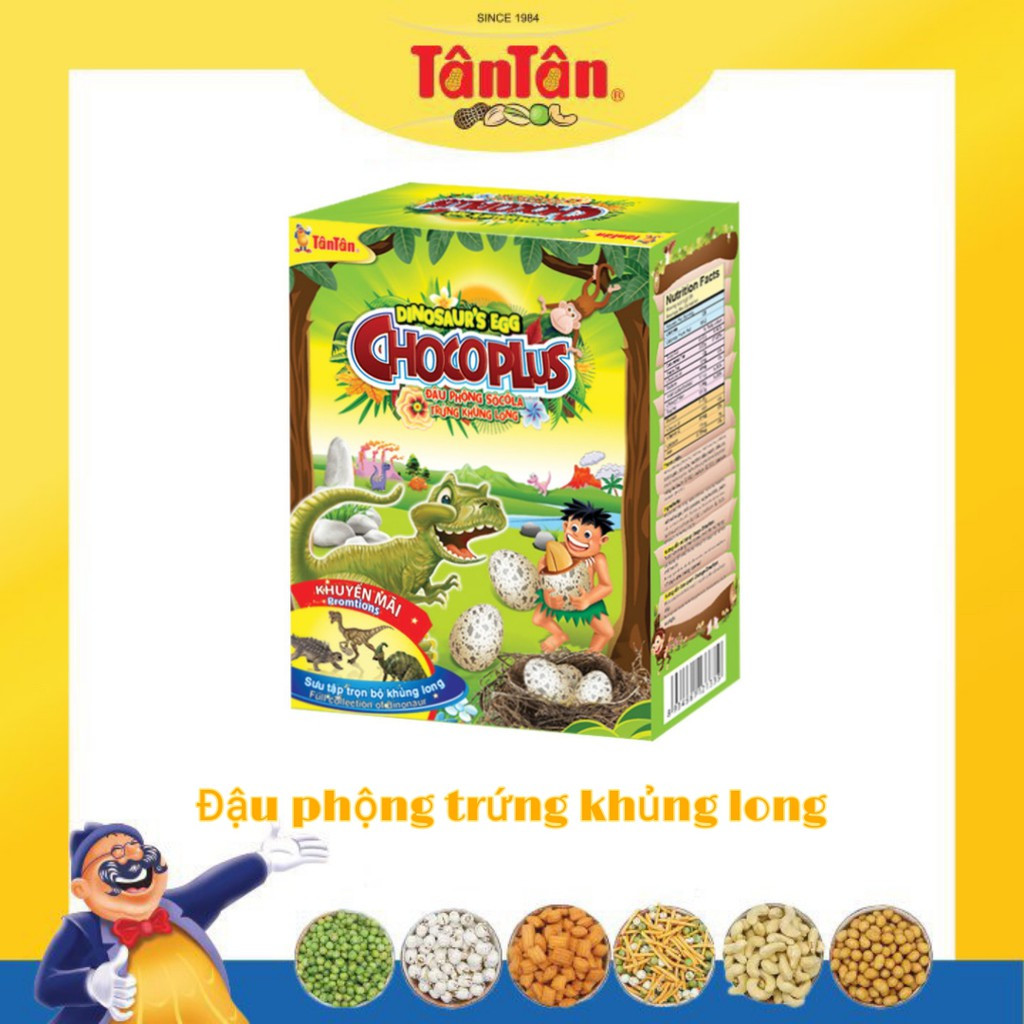 Đậu Phộng Trứng Khủng Long Chocoplus Tân Tân Hộp 38g