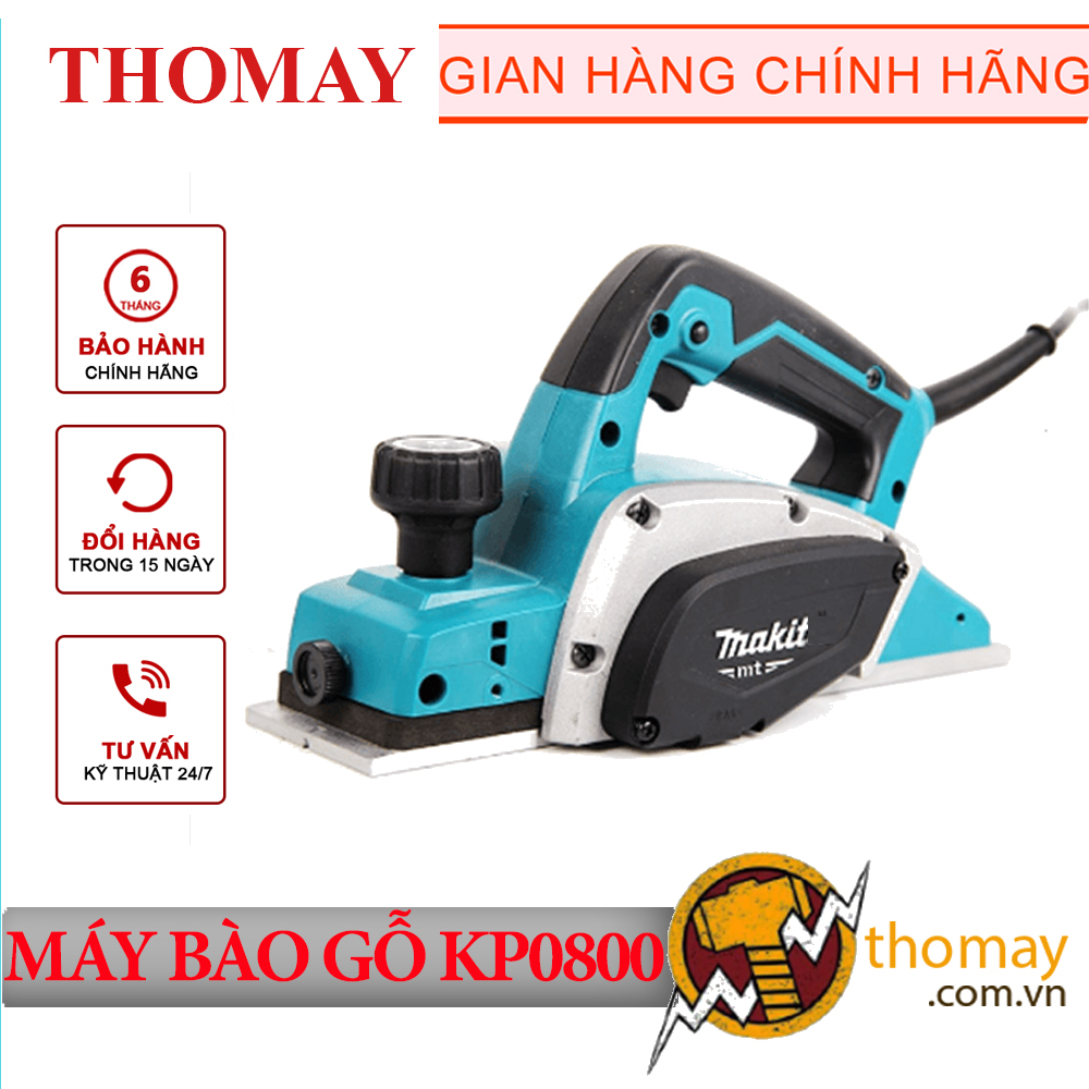 Máy Bào Gỗ Chạy Điện KP0800X Công Suất 620W Hoạt Động Mạnh Mẽ, Tiết Kiệm Điện Năng Cách Điện Kép, Thiết Kế Nhỏ Gọn Chống Gỉ Sét Giúp Bào Nhẵn Chuyên Dụng Gia Công Các Đồ Mỹ Nghệ