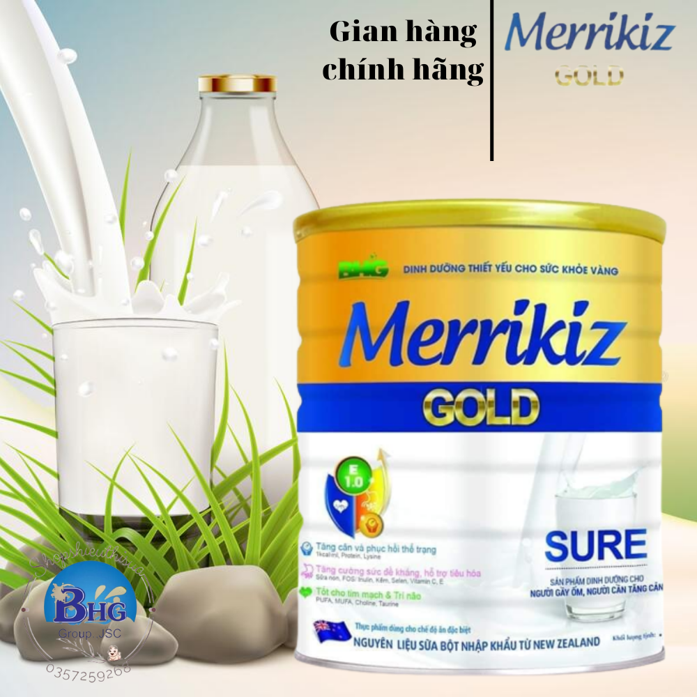 SỮA BỘT MERRIKIZ GOLD SURE 900G