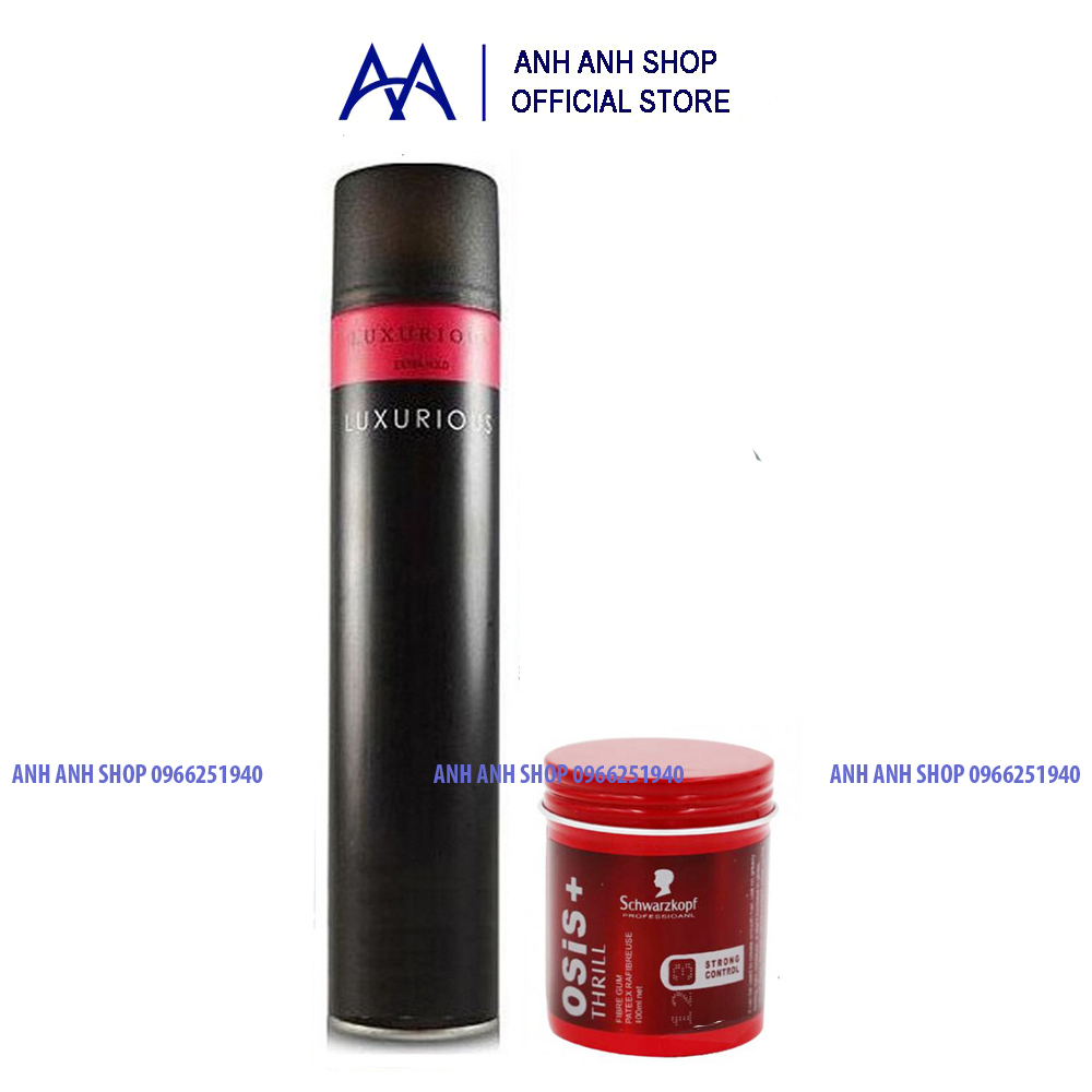 Combo Gôm siêu cứng Luxurious và Sáp Cao Cấp Osis 100G