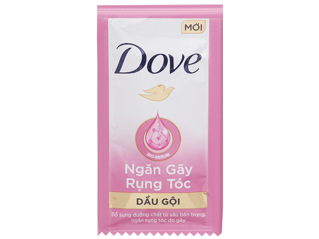 Combo 12 dây Dầu gội Dove Ngăn Gãy Rụng Tóc gói 6g - dây 10 gói - dầu gội đầu dưỡng ẩm nuôi dưỡng tóc mềm mượt