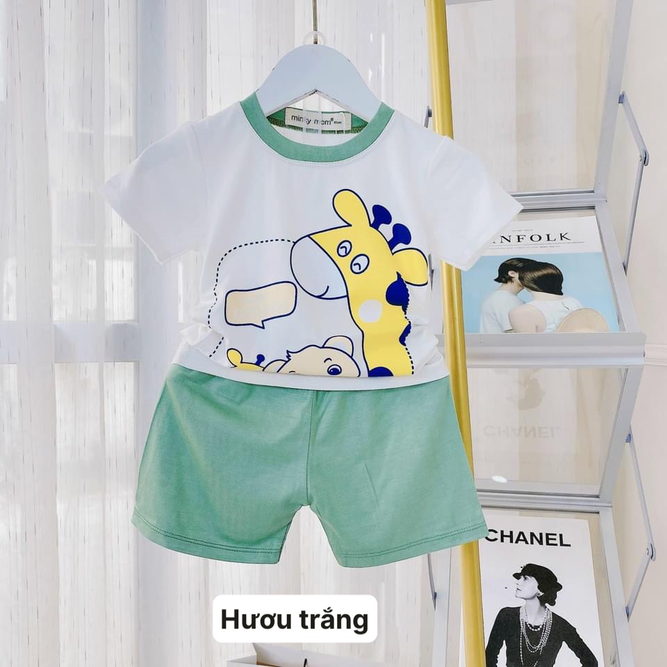 Bộ cộc tay minky mom - new - thun lạnh cho bé 4-17kg