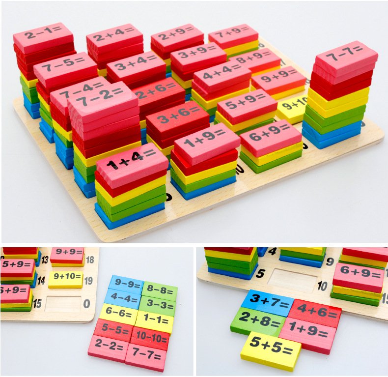 Đồ Chơi Toán Học Domino 110 Quân Giúp Bé Phát Triển Não Bộ Giáo Cụ Montessori Xếp Khối Domino Đồ Chơi Domino Gỗ Số Và Phép Tính Cho Bé