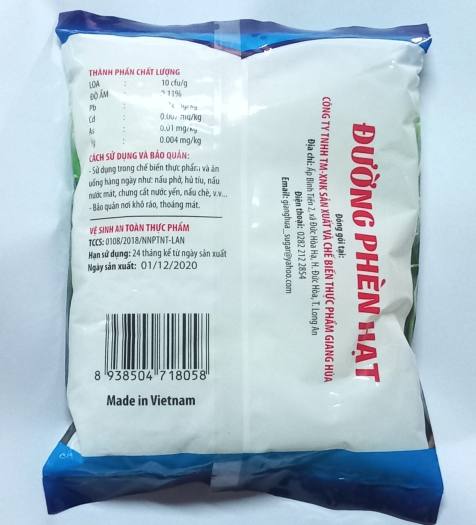 Gói 500g Đường phèn hạt kim cương Long An - Giang Húa