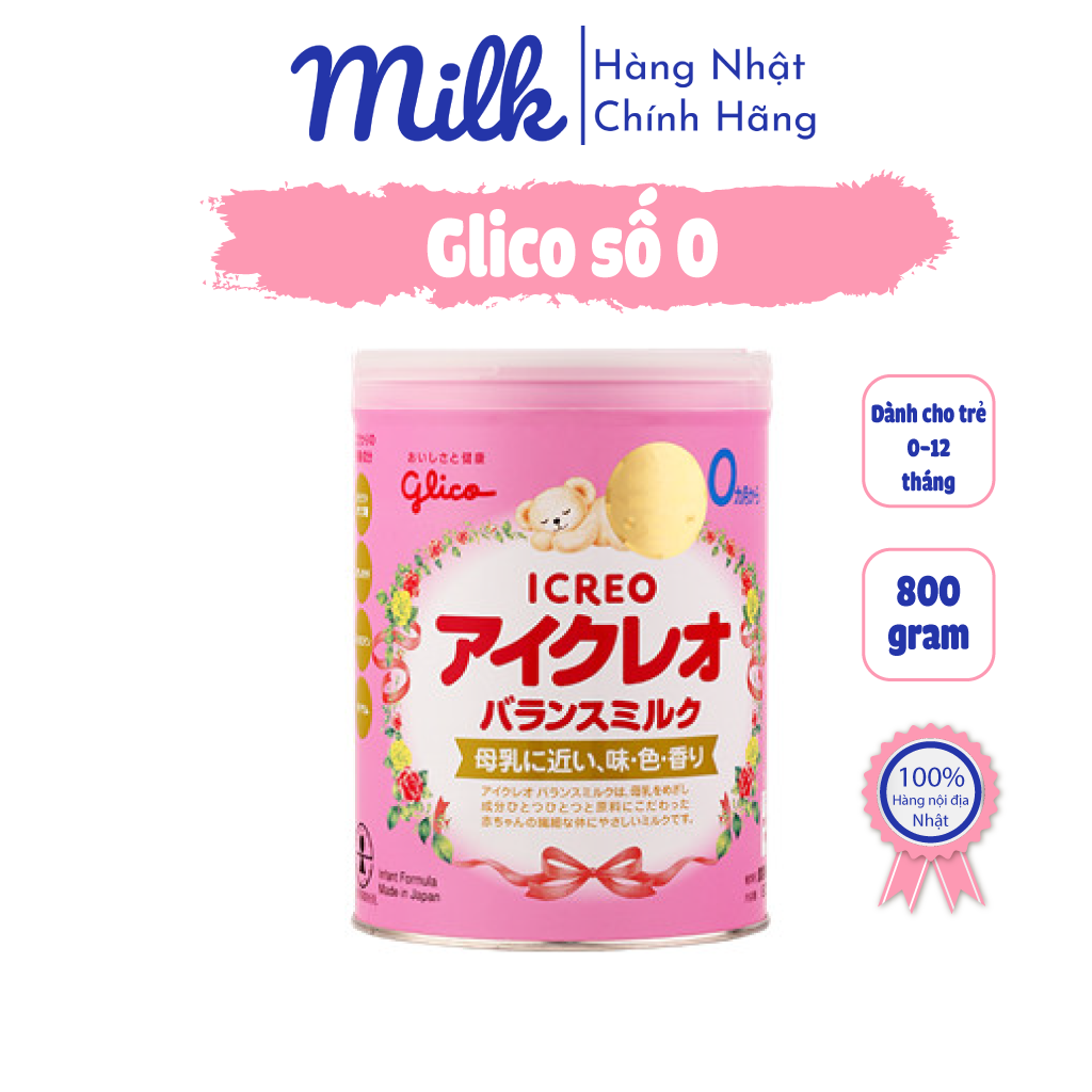 Sữa glico icero balance milk số 0 nội địa nhật 800gr/lon